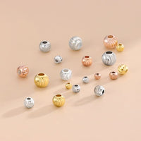 Crescent Moon Round Bead Caps, 925 Sterling Silver