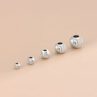 Crescent Moon Round Bead Caps, 925 Sterling Silver