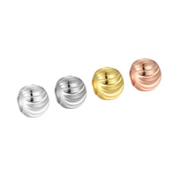 Crescent Moon Round Bead Caps, 925 Sterling Silver