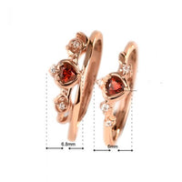 Red Heart Crystal Crown 925 Sterling Silver Adjustable Stacker Ring