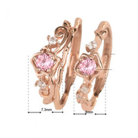 Pink Plum Blossom Adjustable Stacker Ring, 925 Sterling Silver