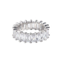Crystal Cubic Sugar 925 Sterling Silver Ring