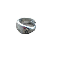 Men's Star Adjustable 925 Sterling Silver Ring