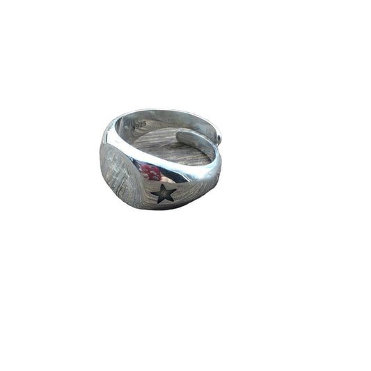 Men's Star Adjustable 925 Sterling Silver Ring