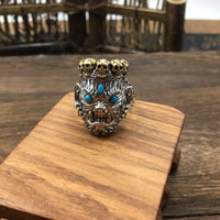 Vintage Hell King 925 Sterling Silver Adjustable Ring