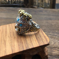 Vintage Hell King 925 Sterling Silver Adjustable Ring