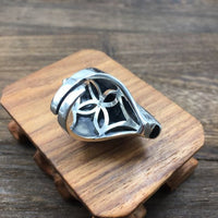 Vintage Wealth God Portrait 925 Sterling Silver Adjustable Ring