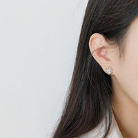 Hollow Sunflower 925 Sterling Silver Stud Earrings