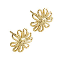 Hollow Sunflower 925 Sterling Silver Stud Earrings