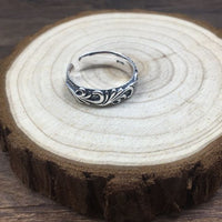 Vintage Tree Branch Men's 925 Sterling Silver Adjustable Ring