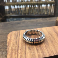 Vintage Snake Chain Adjustable Ring 925 Sterling Silver