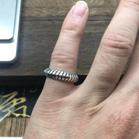 Vintage Snake Chain Adjustable Ring 925 Sterling Silver