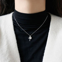Geometry Round Cross 925 Sterling Silver Necklace