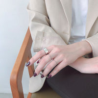 Minimalist Wide Smooth Adjustable 925 Sterling Silver Ring