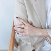 Minimalist Wide Smooth Adjustable 925 Sterling Silver Ring