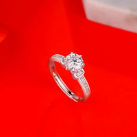 Masculine Six Claw Moissanite Crystal Adjustable Ring