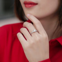 Masculine Six Claw Moissanite Crystal Adjustable Ring