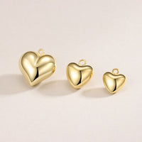 Heart Charm Pendant, 925 Sterling Silver