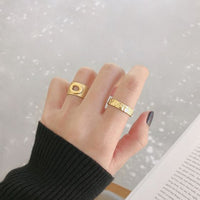 E Wide Open Mouth 925 Sterling Silver Adjustable Ring