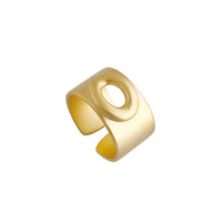 E Wide Open Mouth 925 Sterling Silver Adjustable Ring