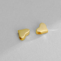 Love Heart 925 Sterling Silver Bead Caps