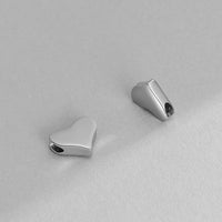 Love Heart 925 Sterling Silver Bead Caps