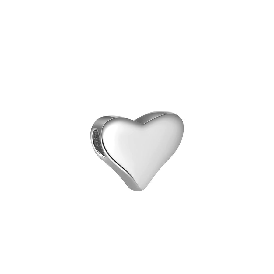 Love Heart 925 Sterling Silver Bead Caps