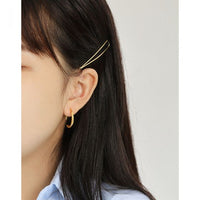 Modern O Shape 925 Sterling Silver Hoop Earrings