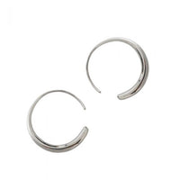 Modern O Shape 925 Sterling Silver Hoop Earrings