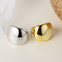 Modern Geometry Round Adjustable Sterling Silver Ring