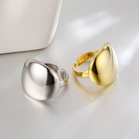Modern Geometry Round Adjustable Sterling Silver Ring