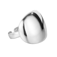 Modern Geometry Round Adjustable Sterling Silver Ring