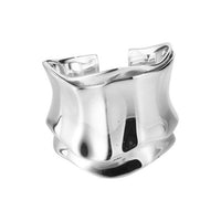 Vintage Double-Layer 925 Sterling Silver Adjustable Wide Ring