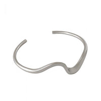 Irregular Wave Open Bangle, 925 Sterling Silver
