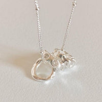 Geometric Cubic Zirconia Beaded Pendant Necklace