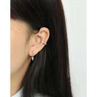 Geometry Rivet Sterling Silver Hoop Earrings