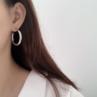 French S925 C-Shaped Sterling Silver Earrings