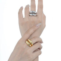 Modern Double-Layer Geometry Adjustable 925 Sterling Silver Ring