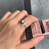 Party TO Shape Adjustable 925 Sterling Silver Ring