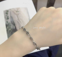 Men's Vintage Dark Thorn 925 Sterling Silver Curb Bracelet