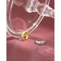 Spiral Pattern Non-Pierced 925 Sterling Silver Earring (Single)