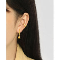 Spiral Pattern Non-Pierced 925 Sterling Silver Earring (Single)