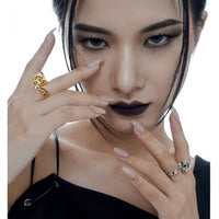 Irregular Twisted Wave Sterling Adjustable Ring