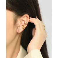 Double Layer Circle Non-Pierced Earring (Single)