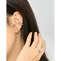 Double Layer Circle Non-Pierced Earring (Single)