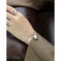 Hollow Heart Chain Bracelet in 925 Sterling Silver