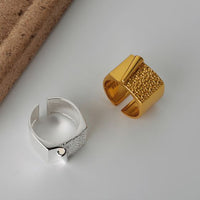 Irregular Folding Paper 925 Sterling Silver Adjustable Ring