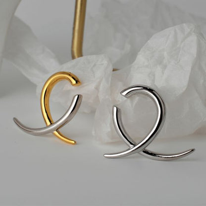 Modern X Cross Non-Pierced Earring