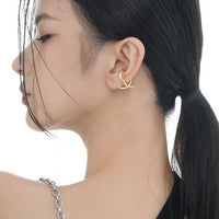 Modern X Cross Non-Pierced Earring