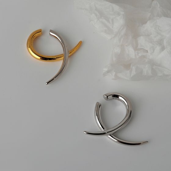 Modern X Cross Non-Pierced Earring